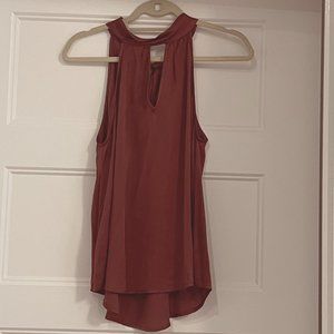 ASTR Brown Silk High Neck Tank BARELY WORN